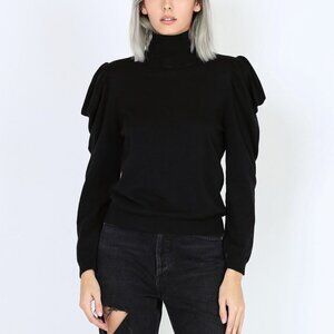 Misa Los Angeles Gabriela Sweater Cashmere Blend Black Extra Small